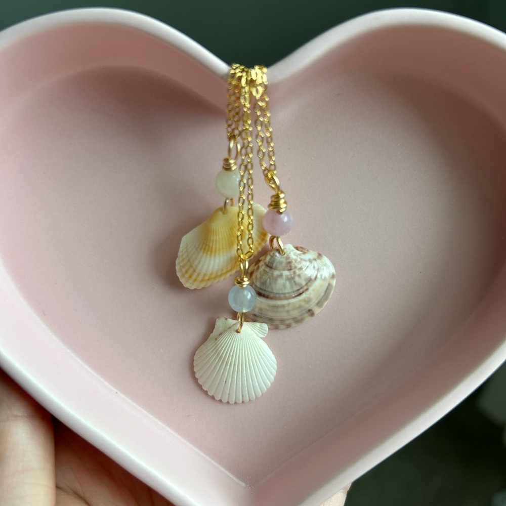 Handmade Gold Seashell Necklaces